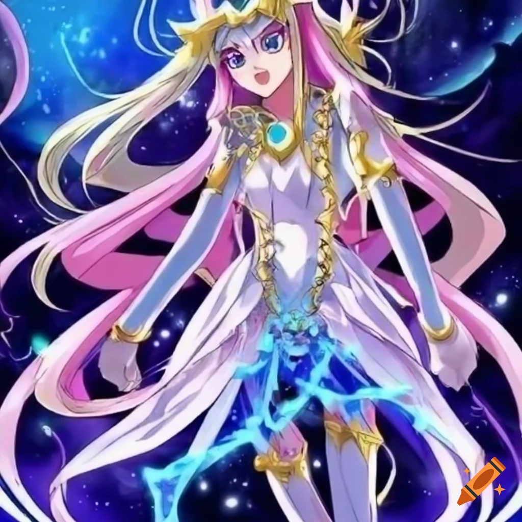 Beautiful anime art, magical anime princess, dynamic art, yugioh card art