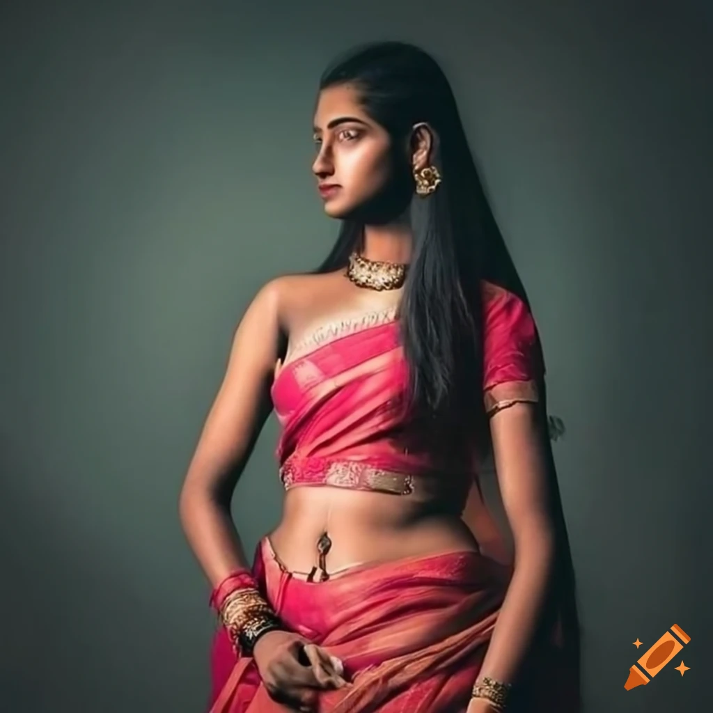 Tall indian girl with a beautiful face and well built body on Craiyon