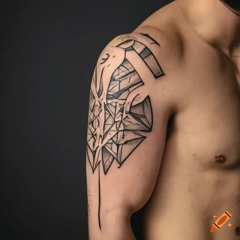 Geometric Shoulder Tattoo | TikTok