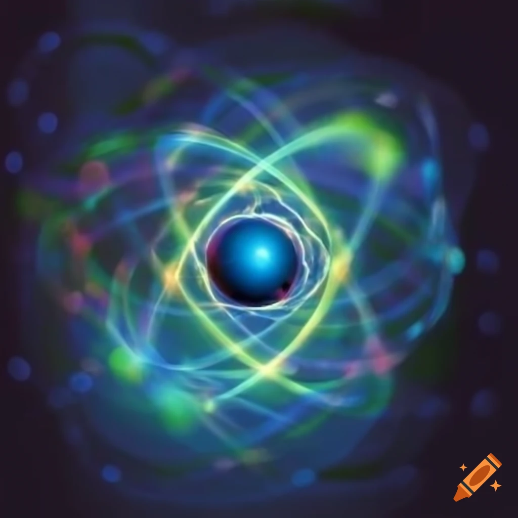 An atomic nucleus in the quantum world on Craiyon