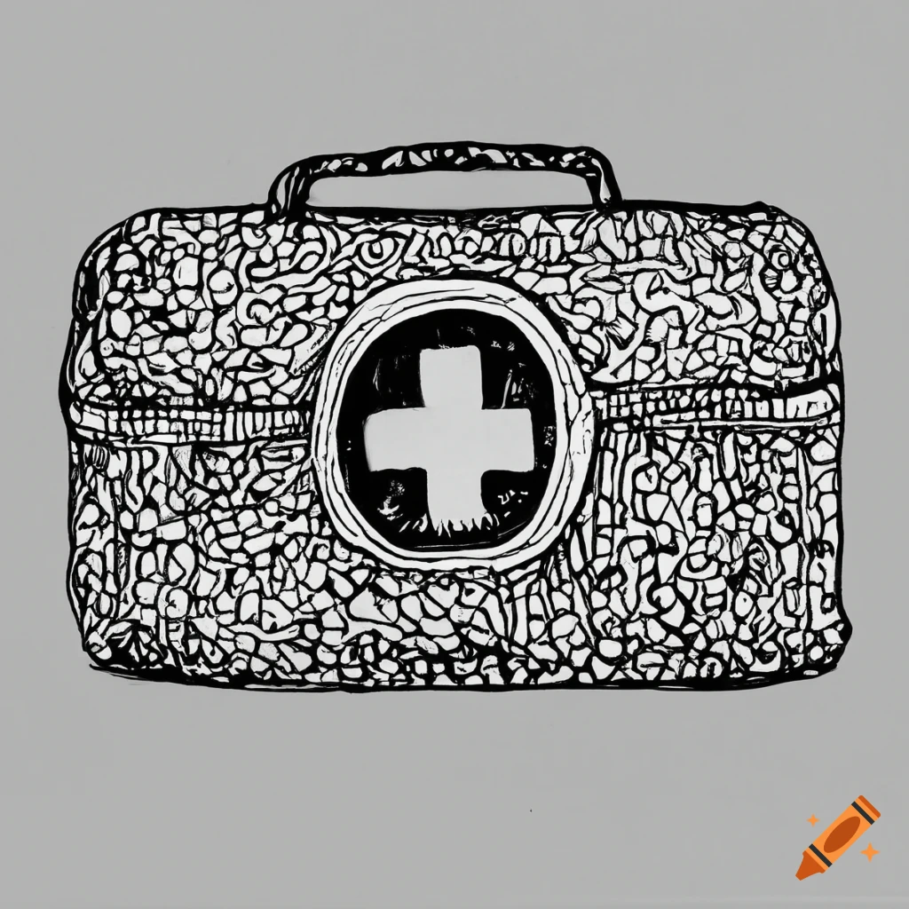 First aid kit / line drawing - Stock Illustration [87891453] - PIXTA-saigonsouth.com.vn