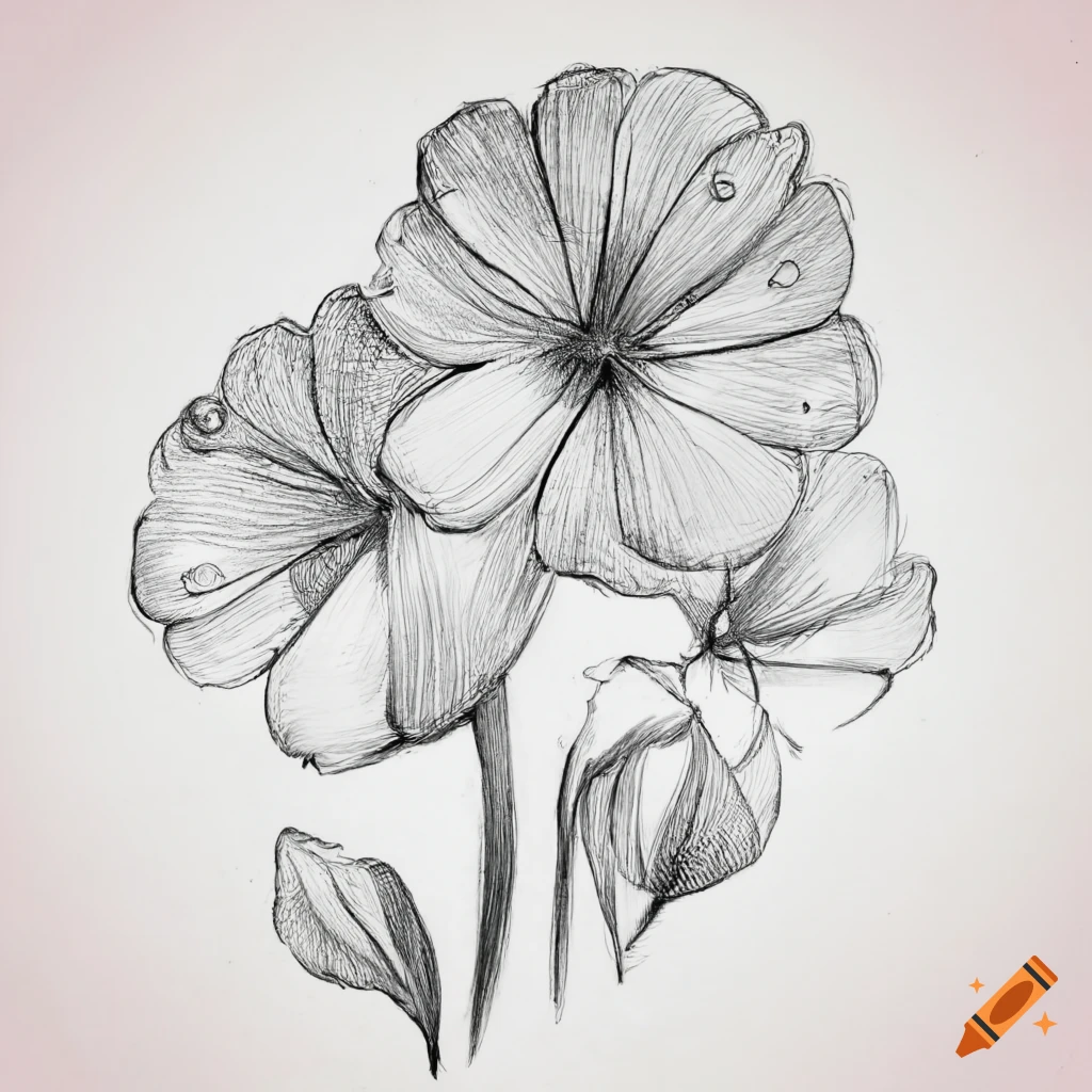 Sketch the reproductive parts of a flower.