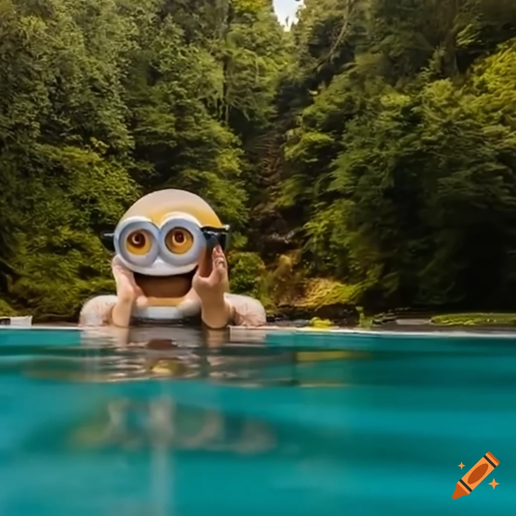 Minions trail cam, in a pool