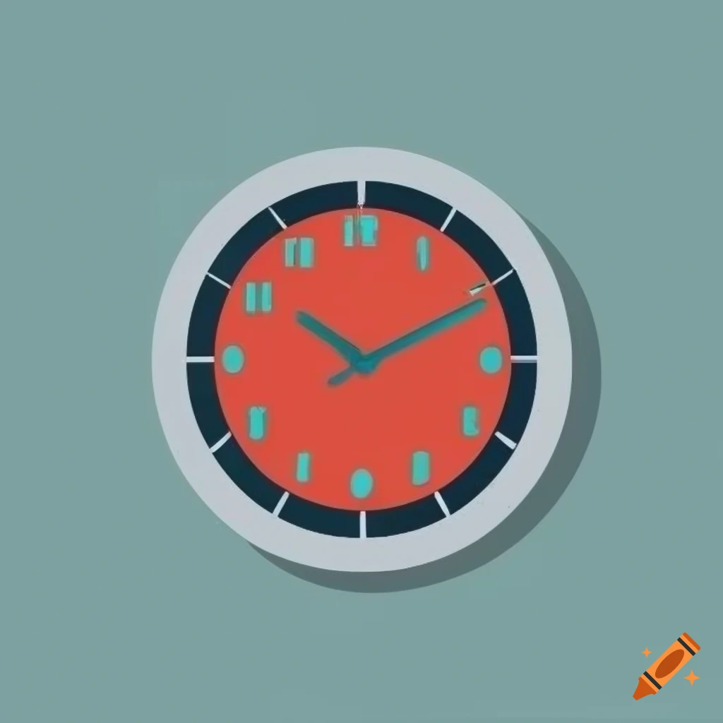 Flat Design Of A Clock On A Wall On Craiyon flat-design-of-a-clock-on-a-wall-on-craiyon