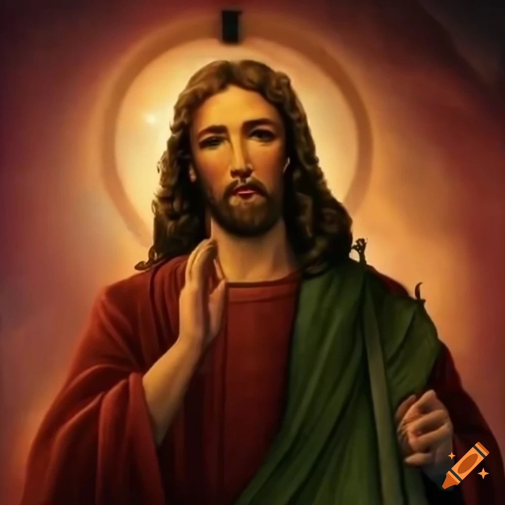 Jesus orando on Craiyon