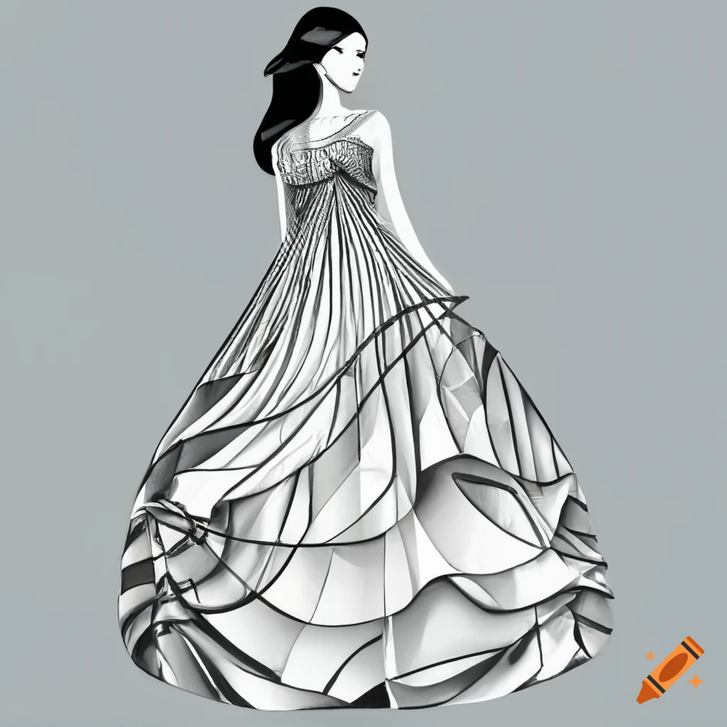 Wedding dress design for client. #sketching #draw #dress #drawing #bridal  #weddingdress #fashion #fashionsketch #fashionsketching #fas... | Instagram