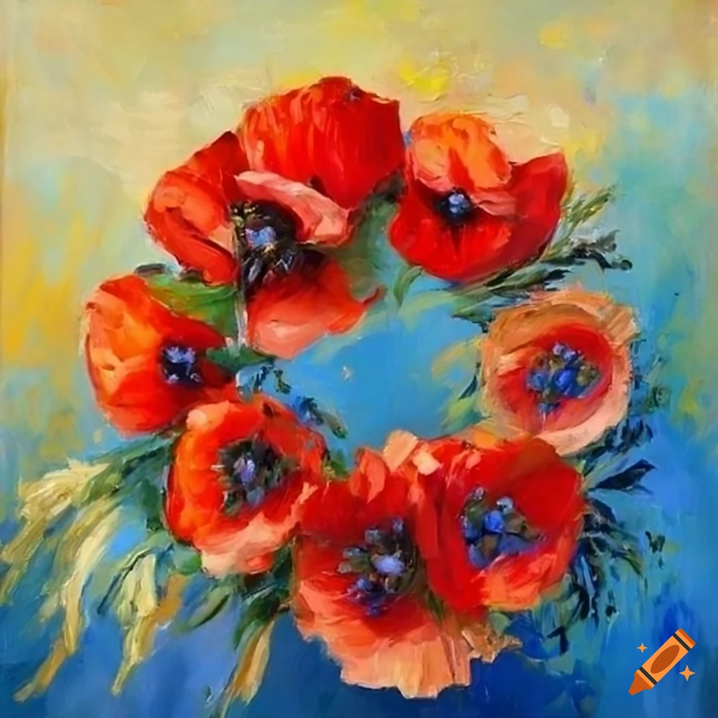 poppy flower painting monet