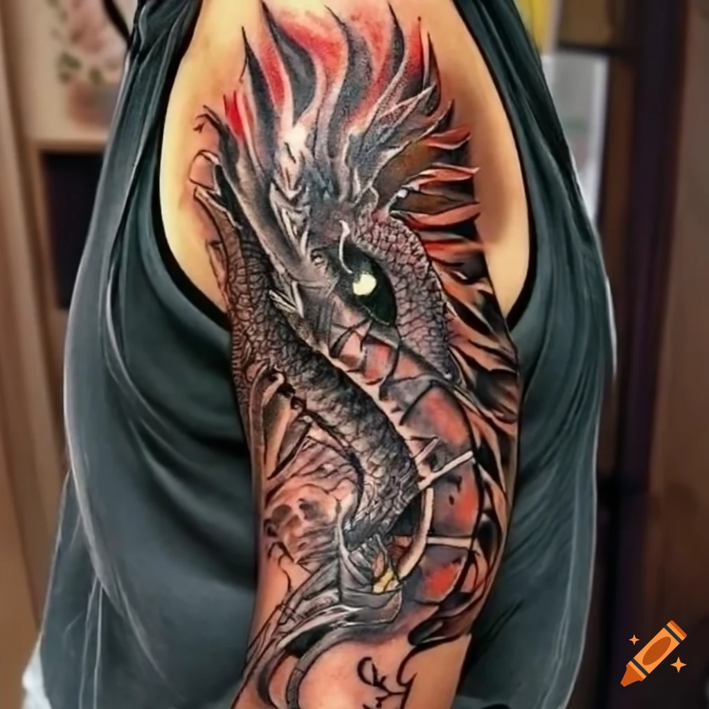 Chinese Shoulder Dragon 3D tattoo - Best Tattoo Ideas Gallery
