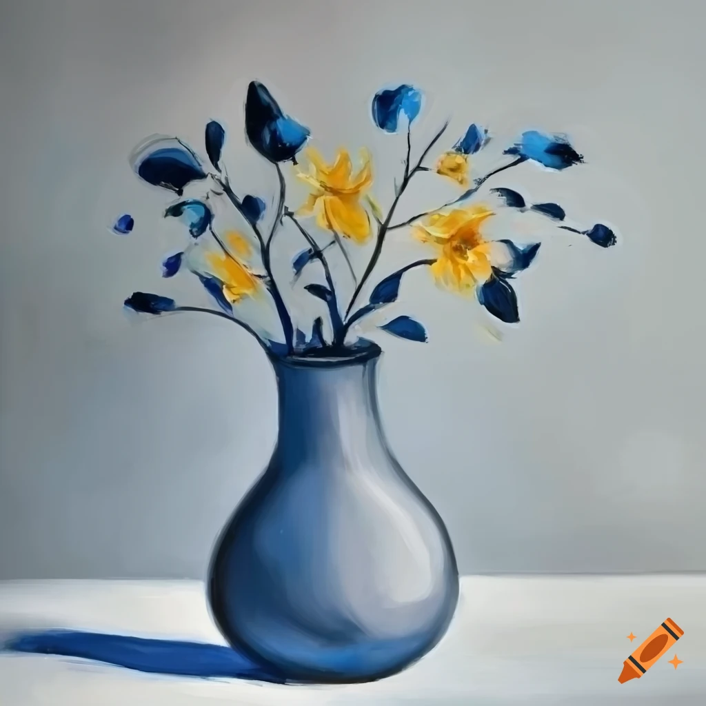 flower in vase painting