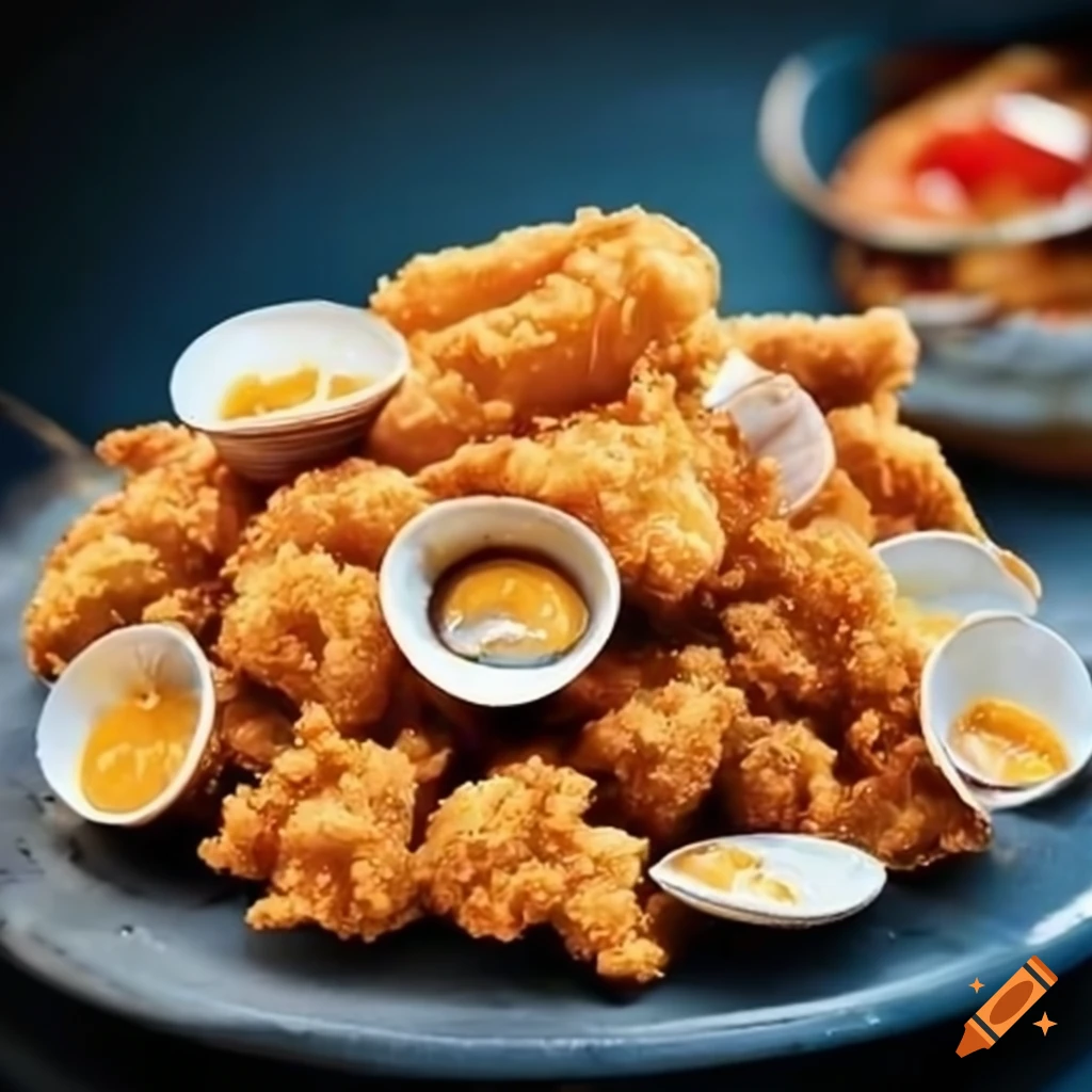 Seafood Sams world famous fried clams on Craiyon