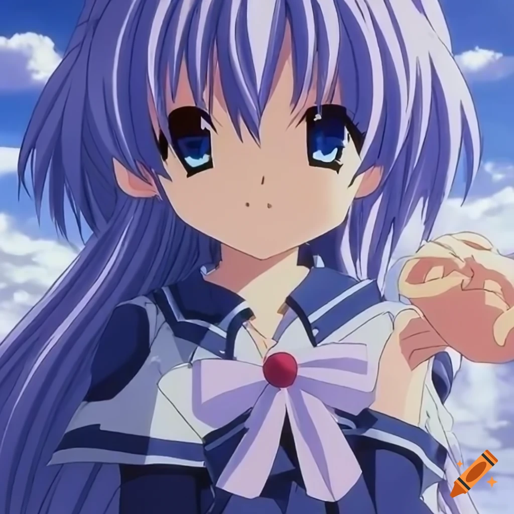 Screenshot of an anime character from clannad air kanon, 1080p