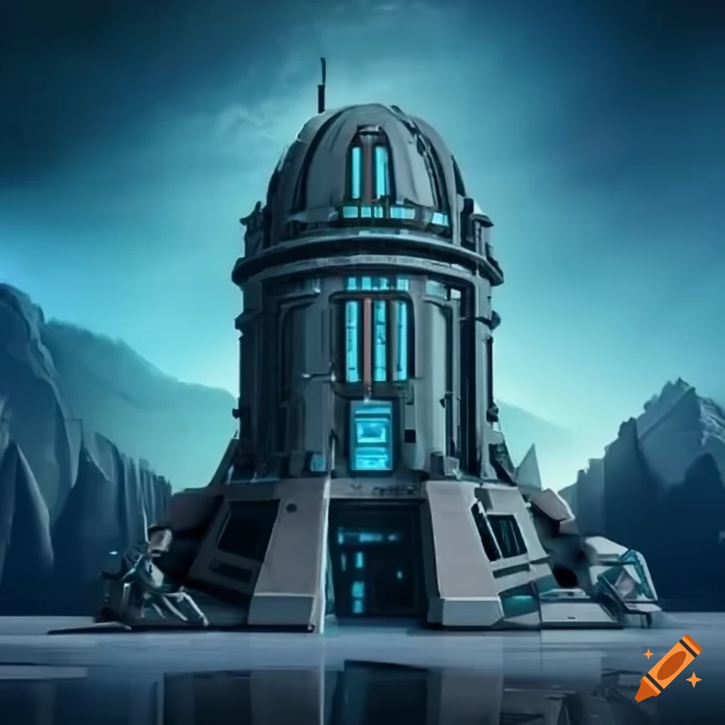 Sci fi space academy building
