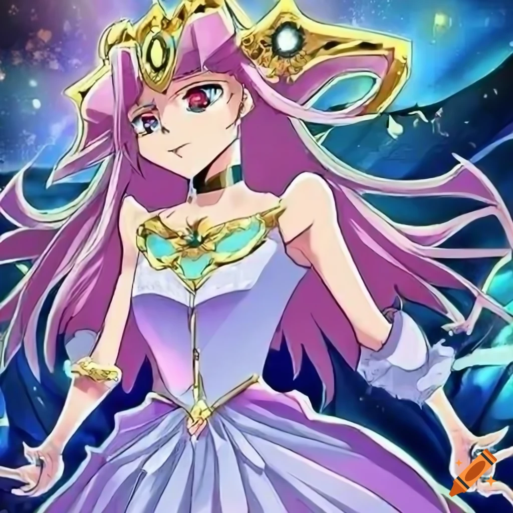 Beautiful anime art, magical anime princess, dynamic art, yugioh card art