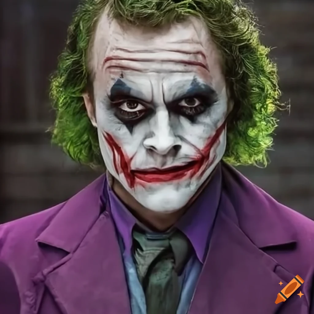 The iconic portrayal of the joker by heath ledger on Craiyon