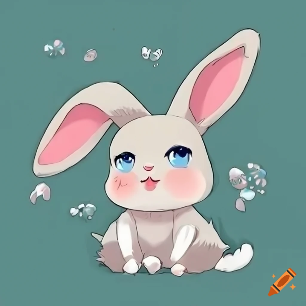Cute Rabbit Kawaii bunny Anime 