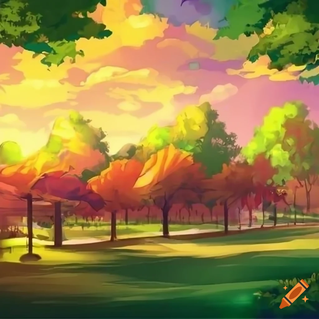 Park pink playground anime visual novel game. Generate Ai 27736517 Stock  Photo at Vecteezy