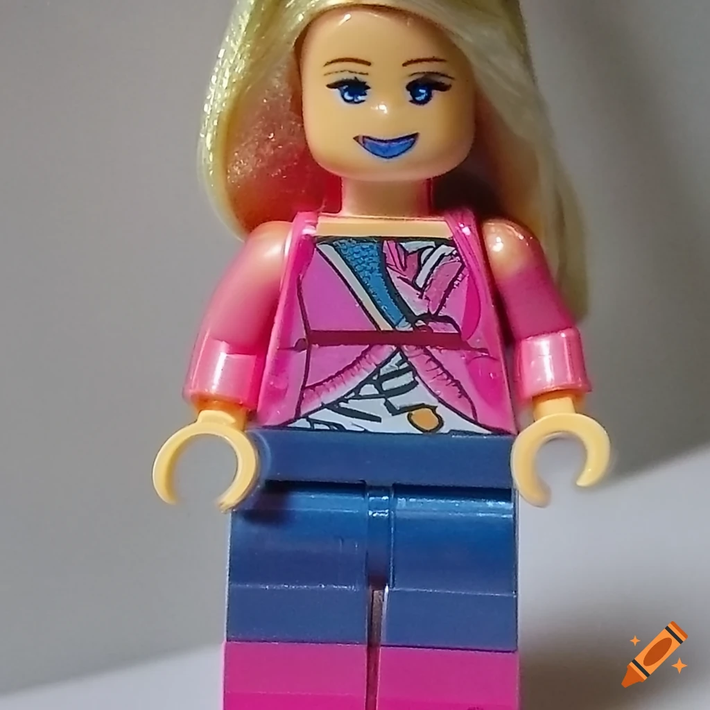 Lego barbie figurine, product photo on Craiyon
