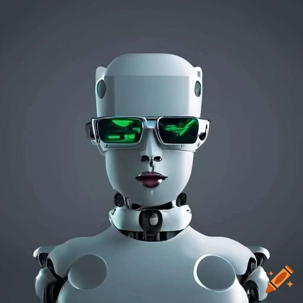 Spectacles Robot A futuristic robot wearing stylish sunglasses
