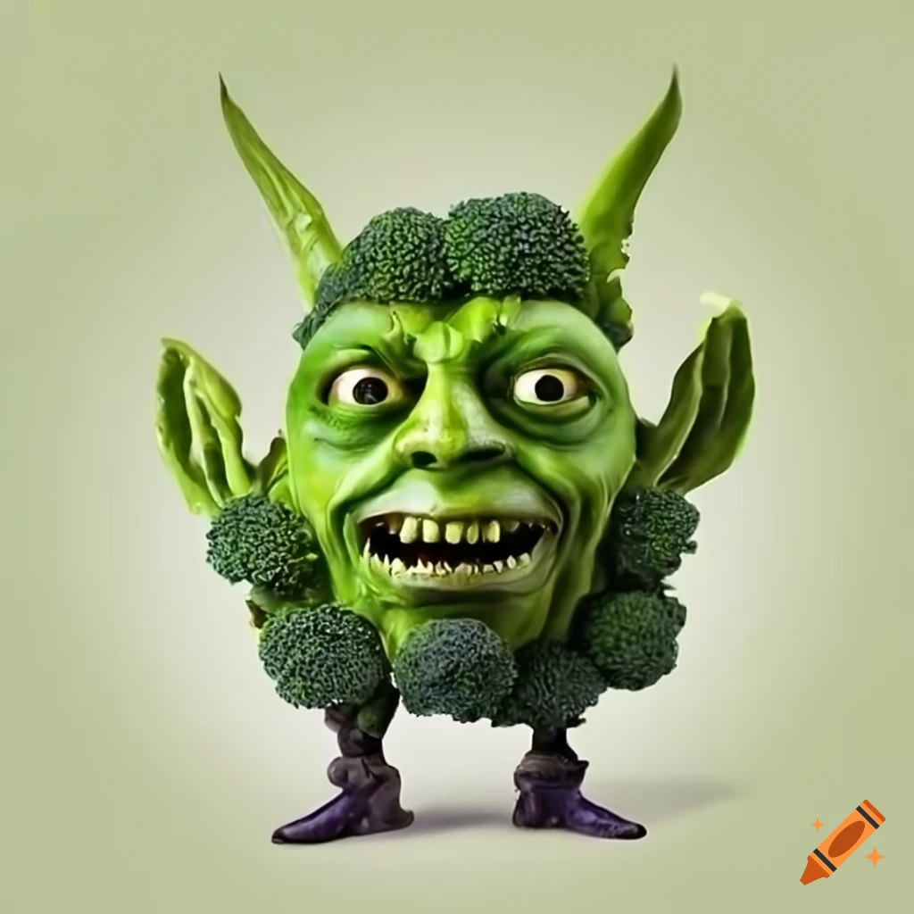 Broccoli goblin face