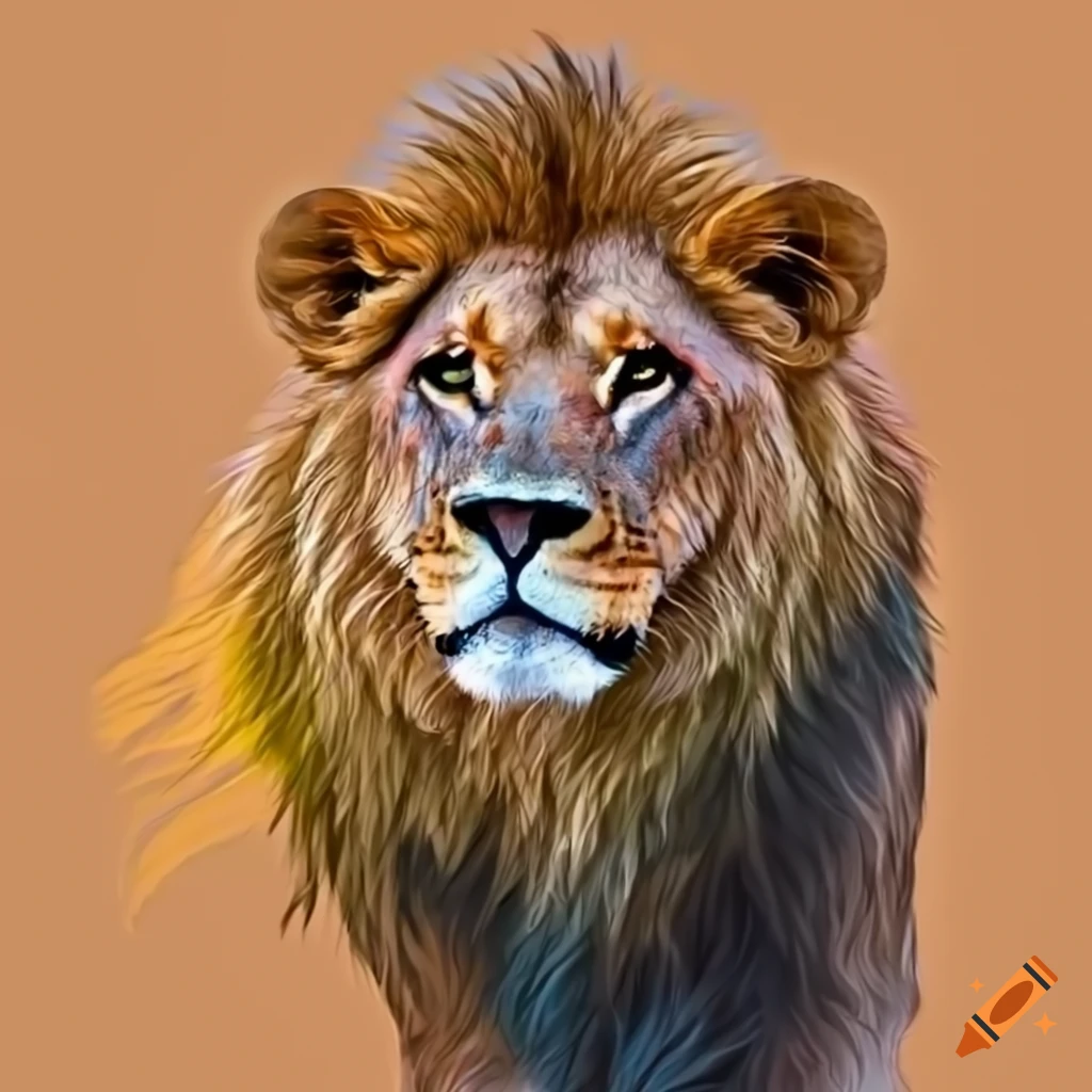 Colorful lion face drawing vibrant vivid colored t-shirt design vector  illustrations. Spectrum-spotted lion fierce beauty Stock Vector | Adobe  Stock