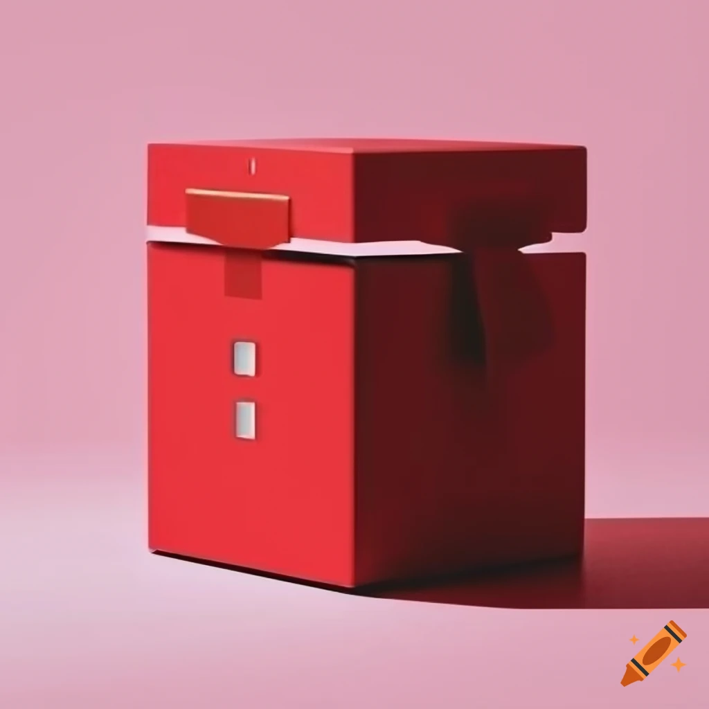 A membership box with the name redbox and the box is half white and