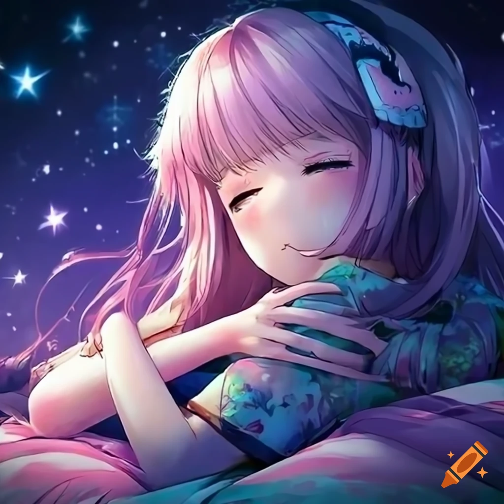 Girl anime character sleeping on bed HD wallpaper | Wallpaper Flare