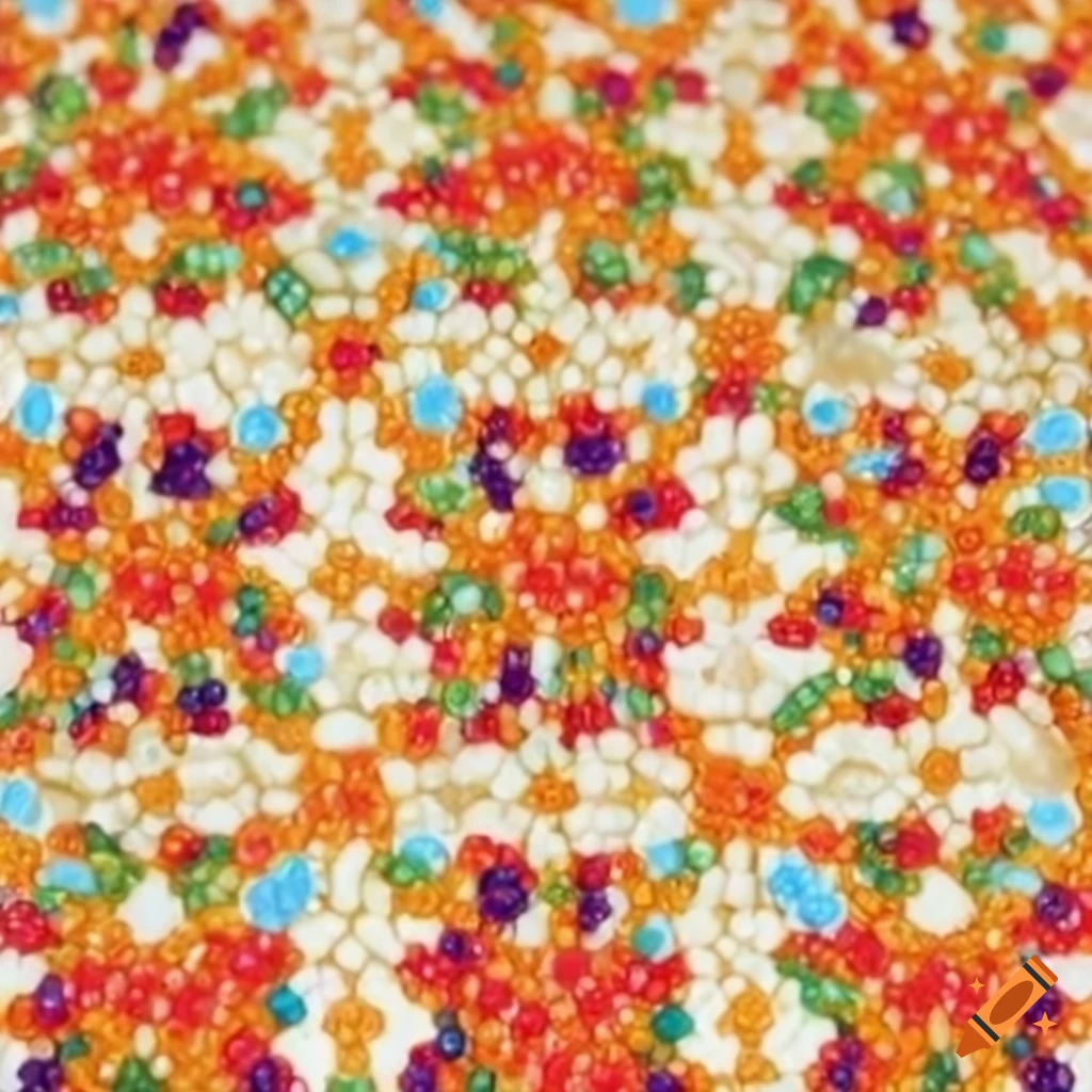 Tiling meandering beadwork. high definition on Craiyon