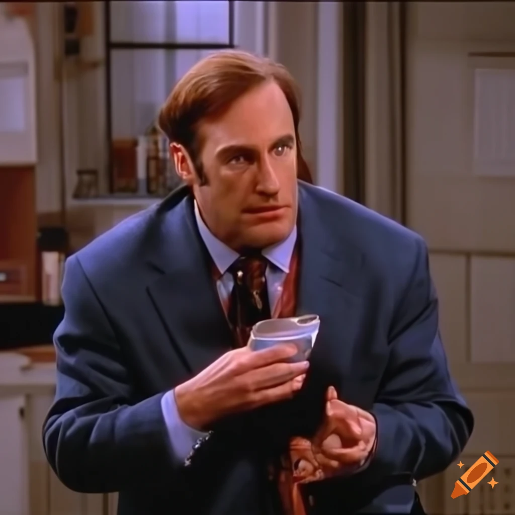 Saul goodman in jerry's apartment in seinfeld (1996)