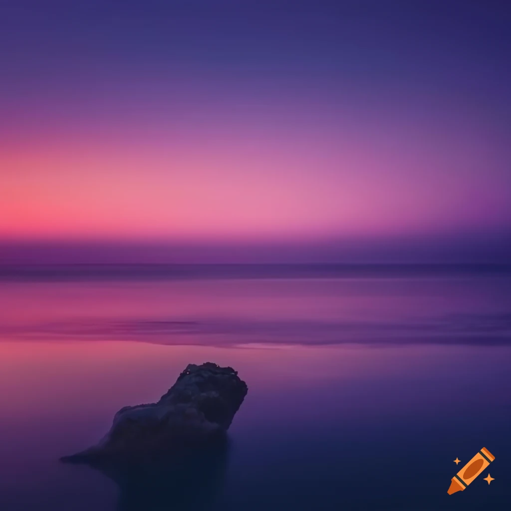 Wall Mural Beautiful pink sunset over sea 