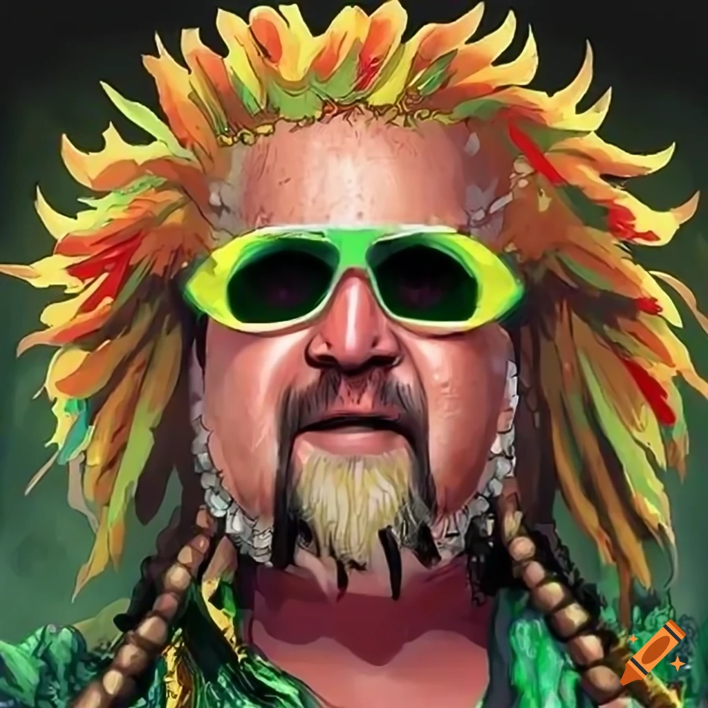Guy fieri as a rasta owl on Craiyon