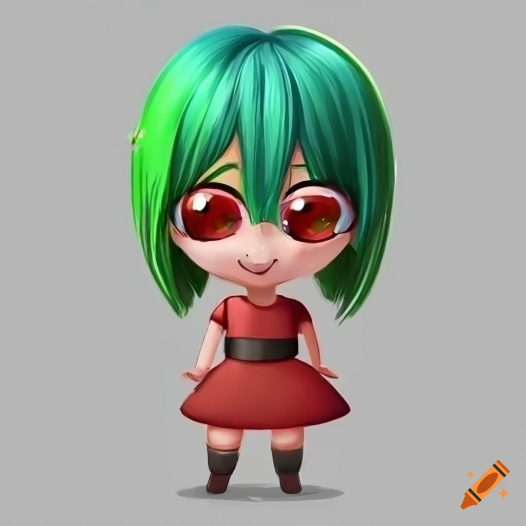 Cute roblox cartoon girl with chestnut bun with a black hoodie emo