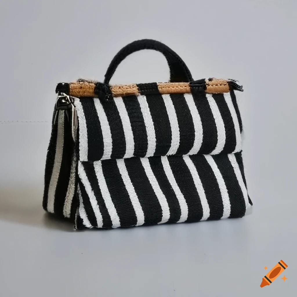 Liz Claiborne Black White Striped Trendy Micro Hobo Bag First Purse  Teenager | eBay