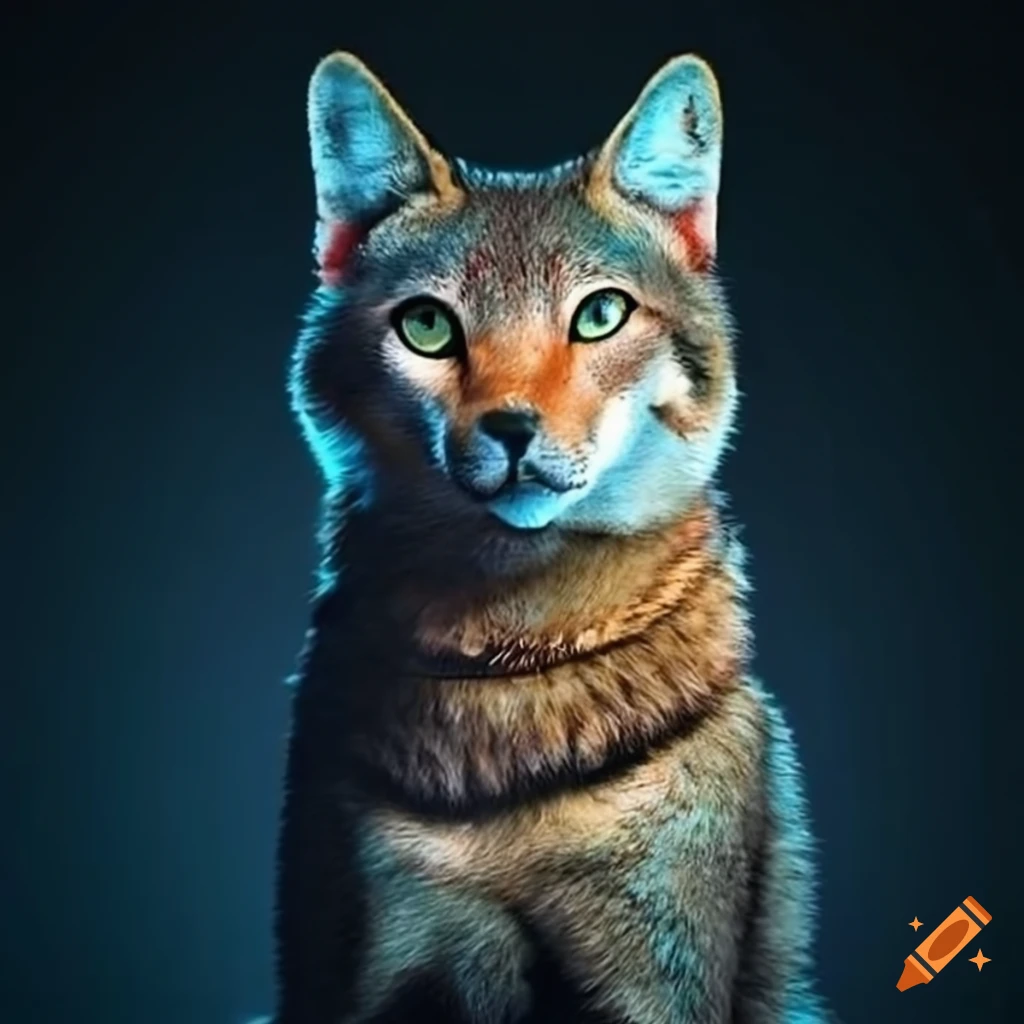 Cat wolf on Craiyon