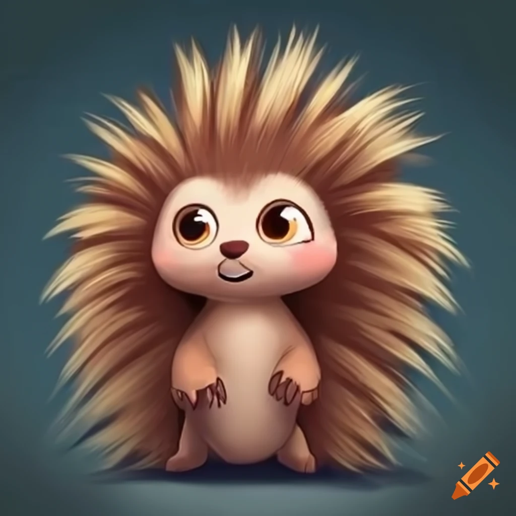 cute porcupine cartoon