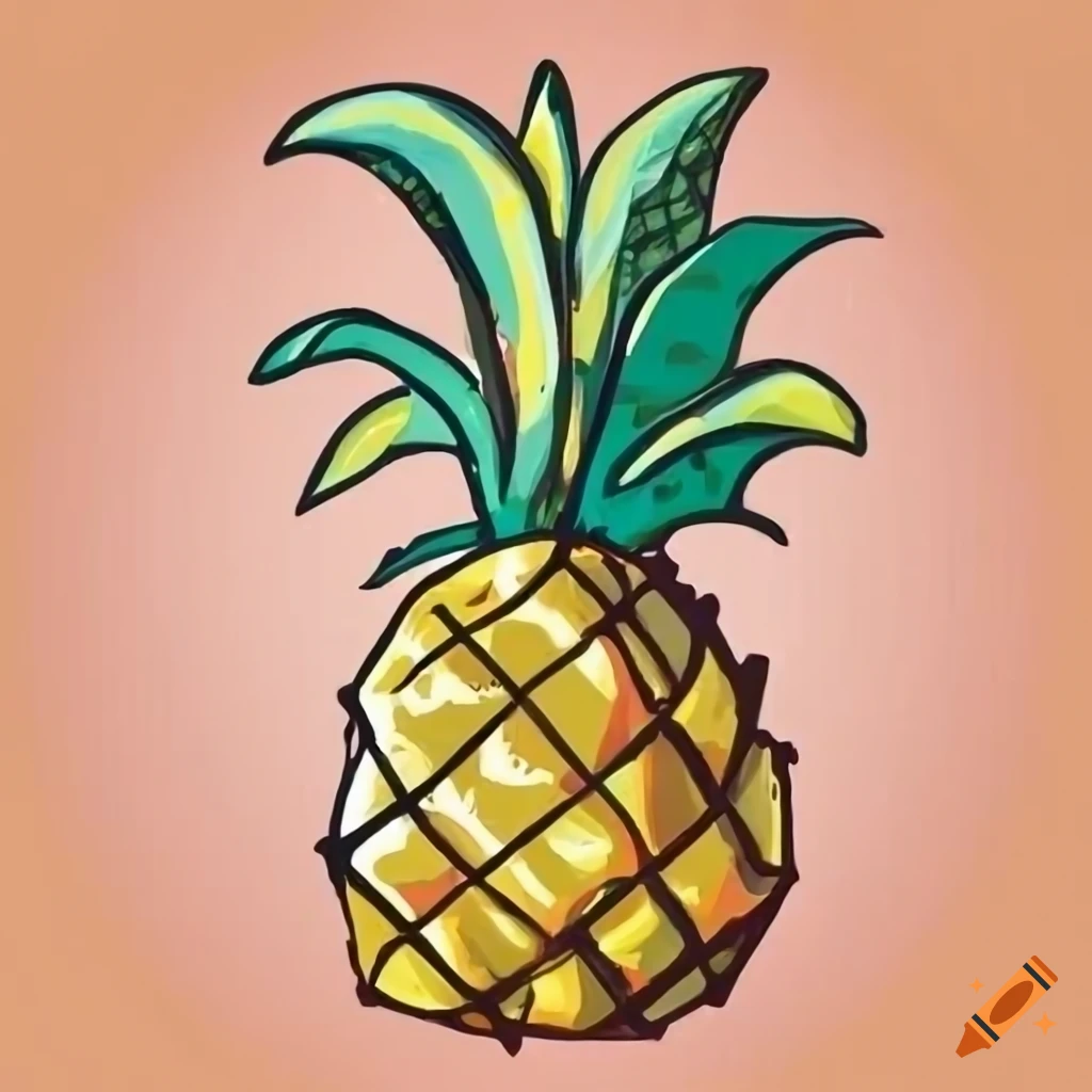 Drawing Cartoon Cute Pineapple Emoticon Pack PNG Images | PSD Free Download  - Pikbest