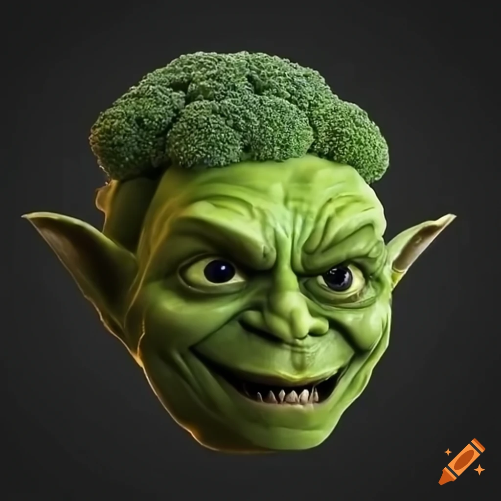 Broccoli goblin face on Craiyon