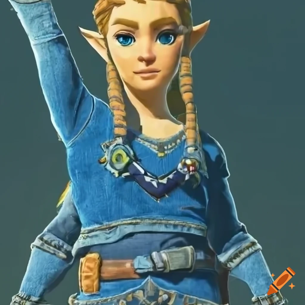 botw-zelda-made-of-denim-on-craiyon