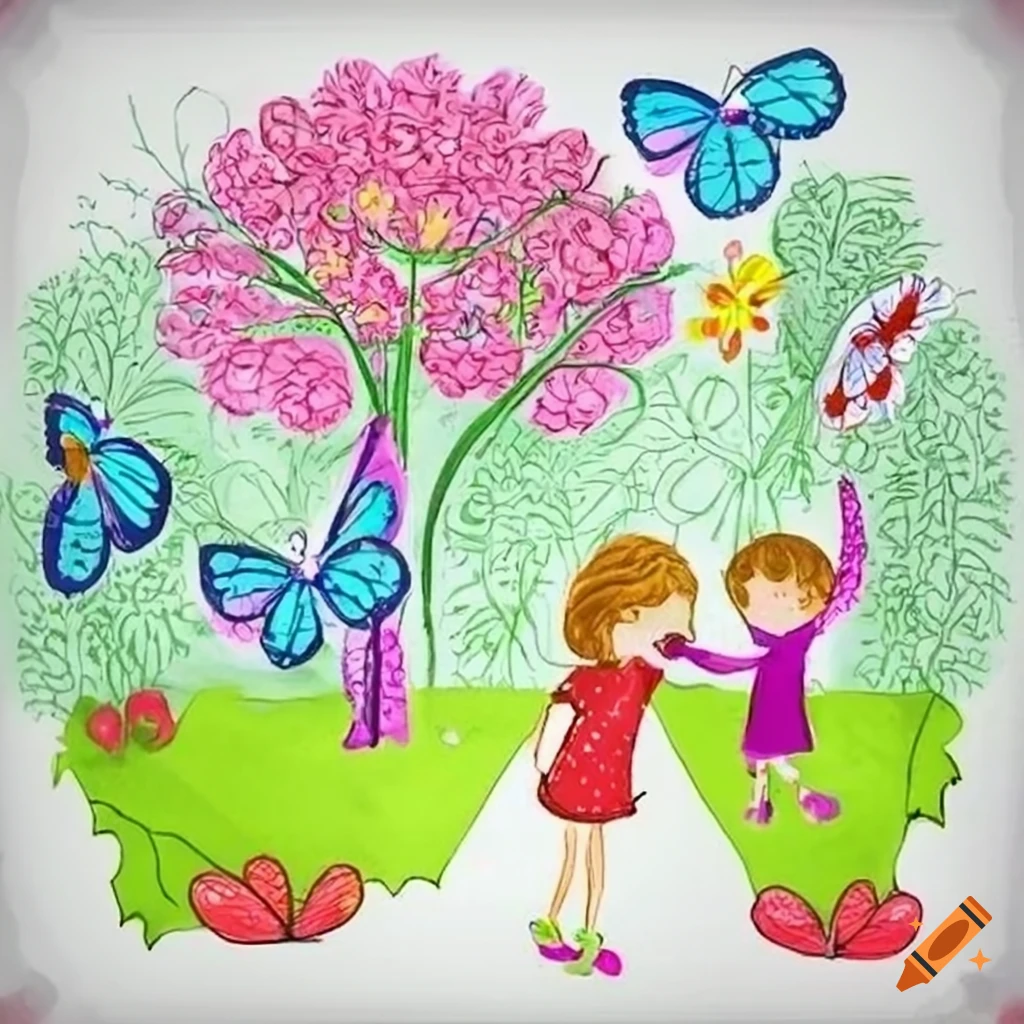 How to Draw a Scenery with Flowers for Kids [Long Version] - video  Dailymotion