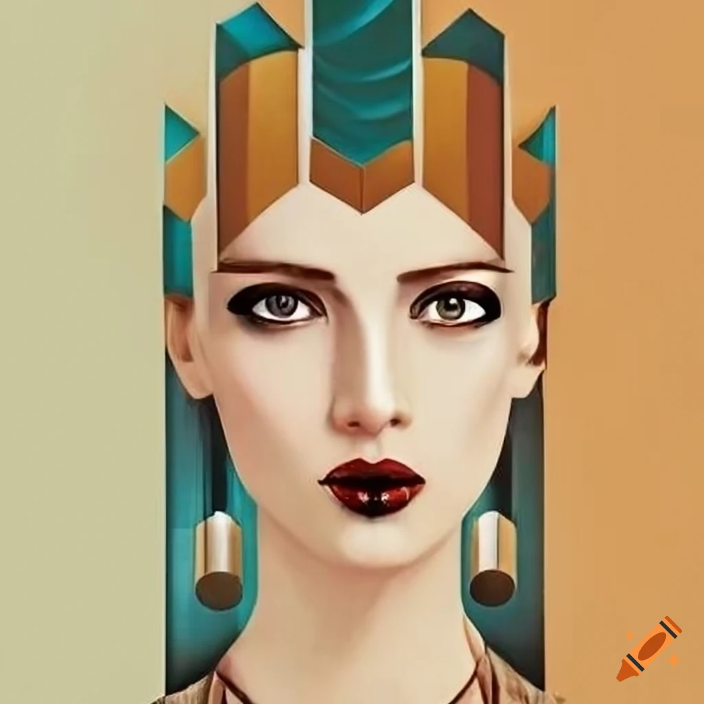 Humans in the style of art deco