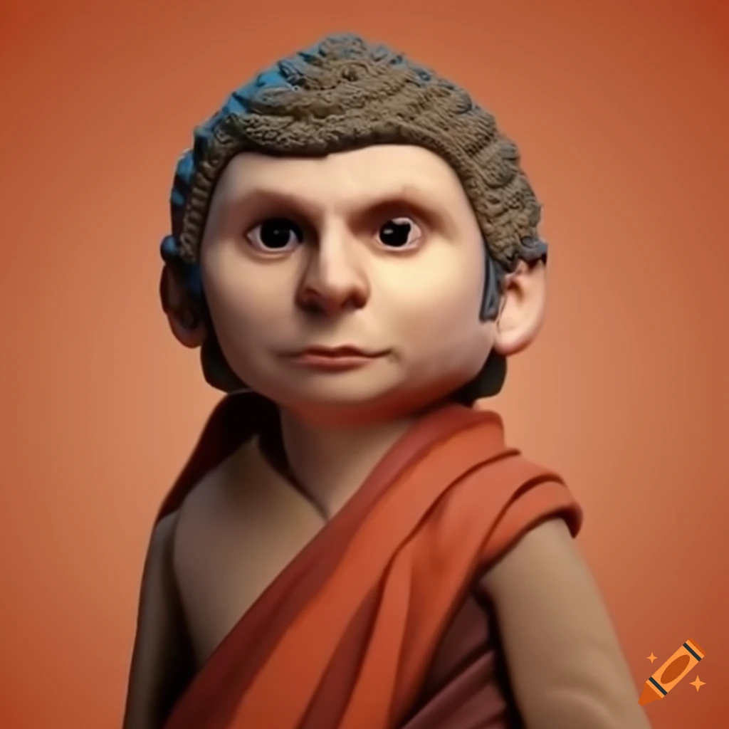 Michael cera, claymation style, solid background on Craiyon