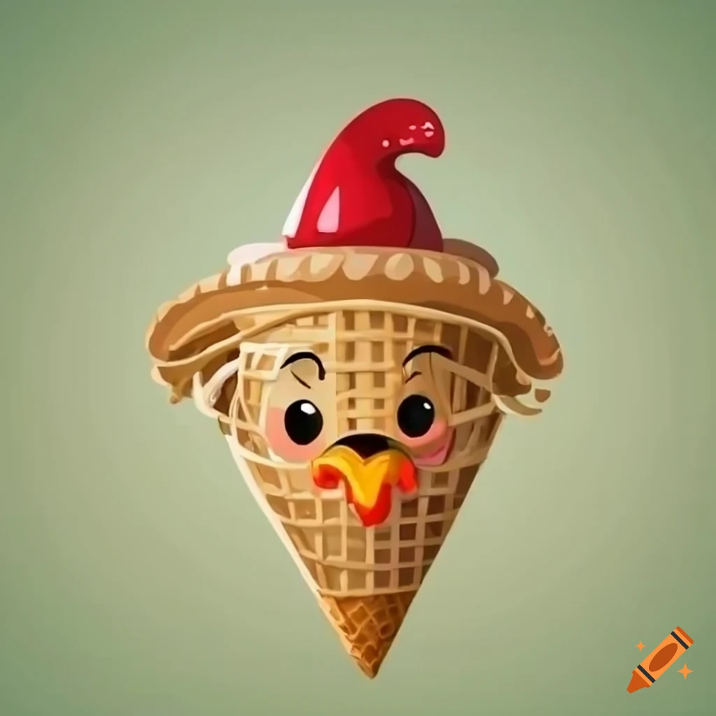 Cute Cartoon Ice Cream Cone