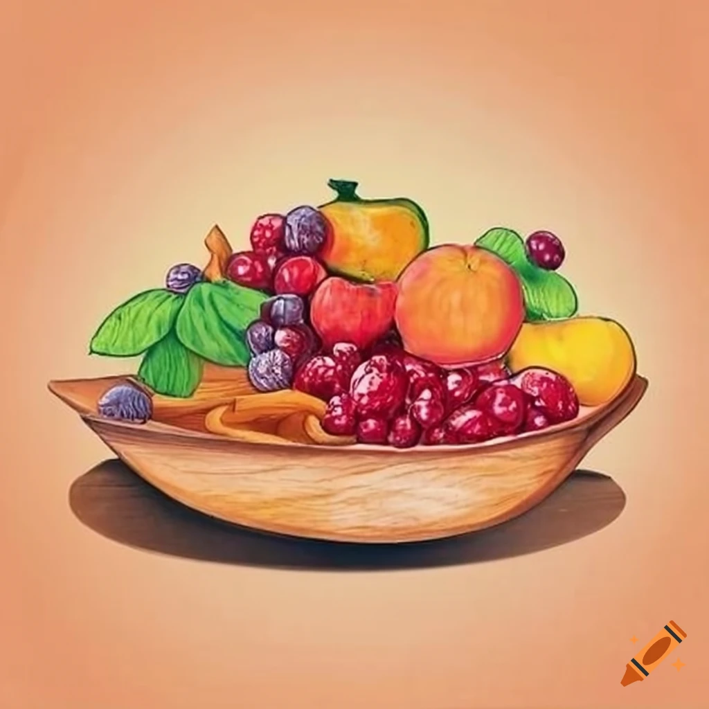 Bowl of fruit Drawing by Steven Nagy | Saatchi Art