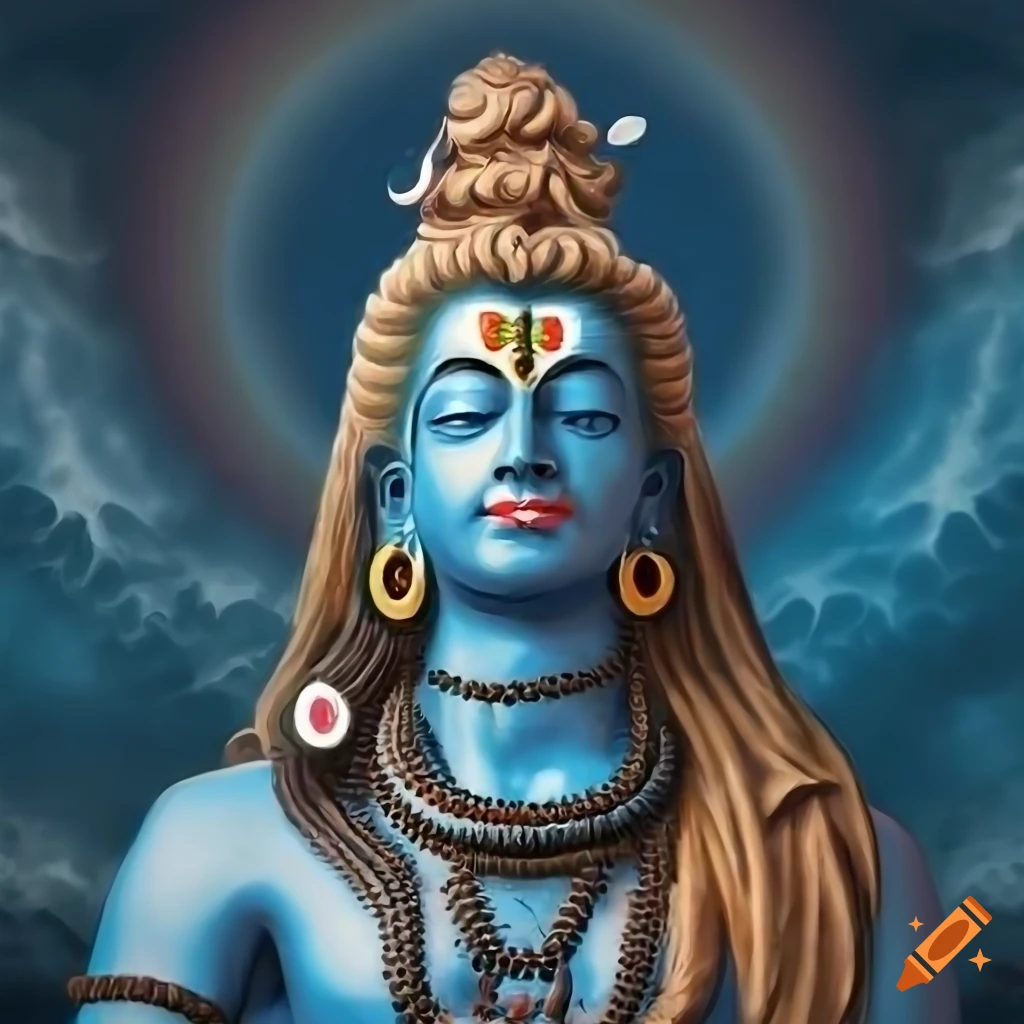 Shiva And The Thirdy Eye Painting by Harshita - Harshita Designs