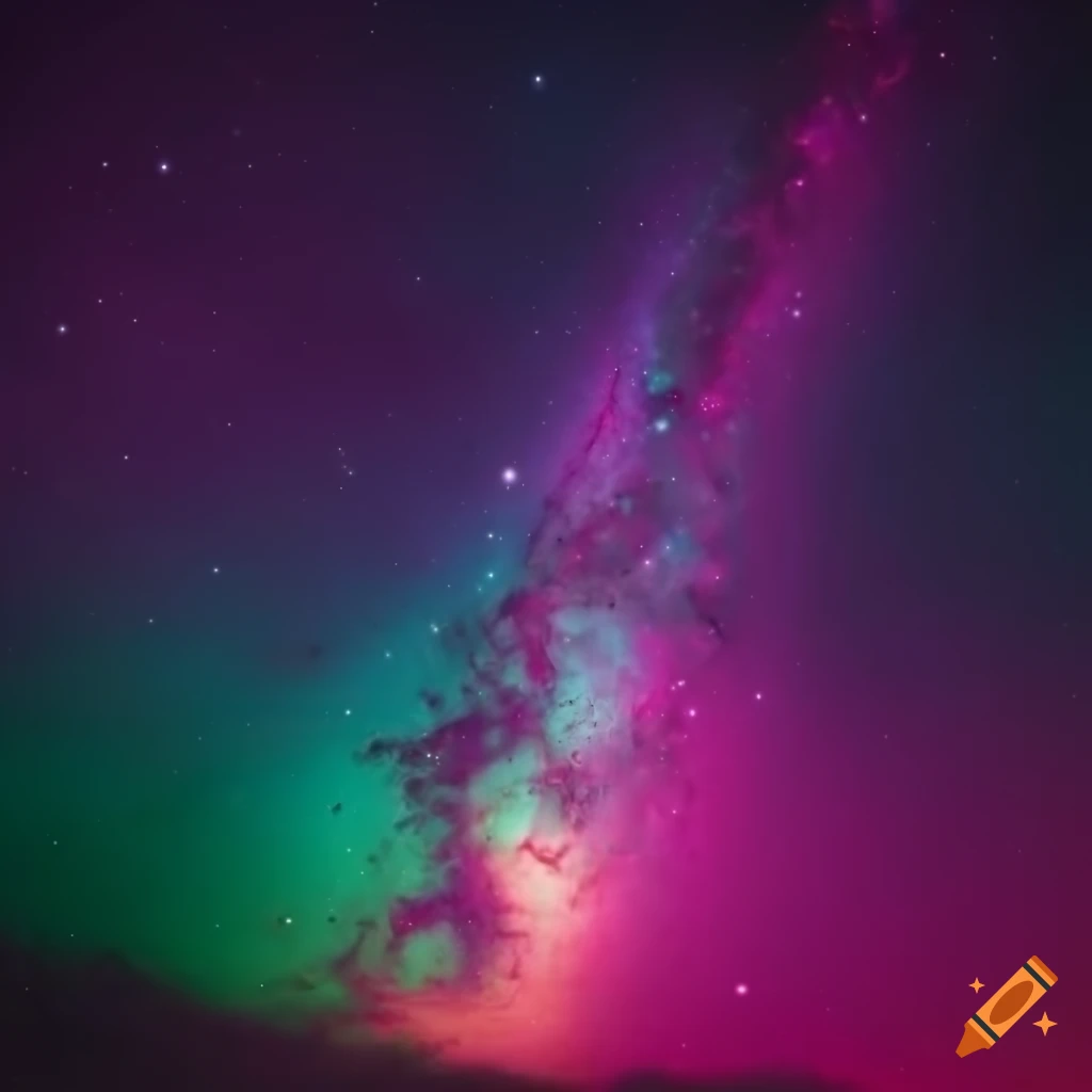 Pink and green galaxy