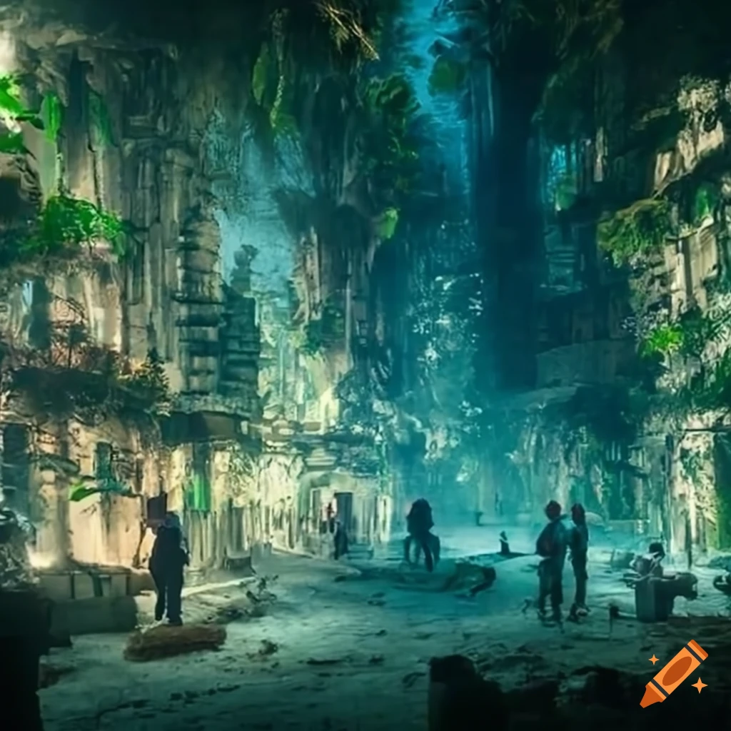 Jungle city on Craiyon