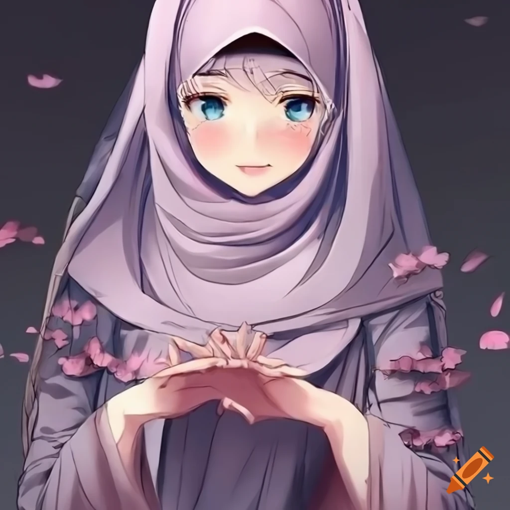Cute anime hijab girl Wallpapers Download
