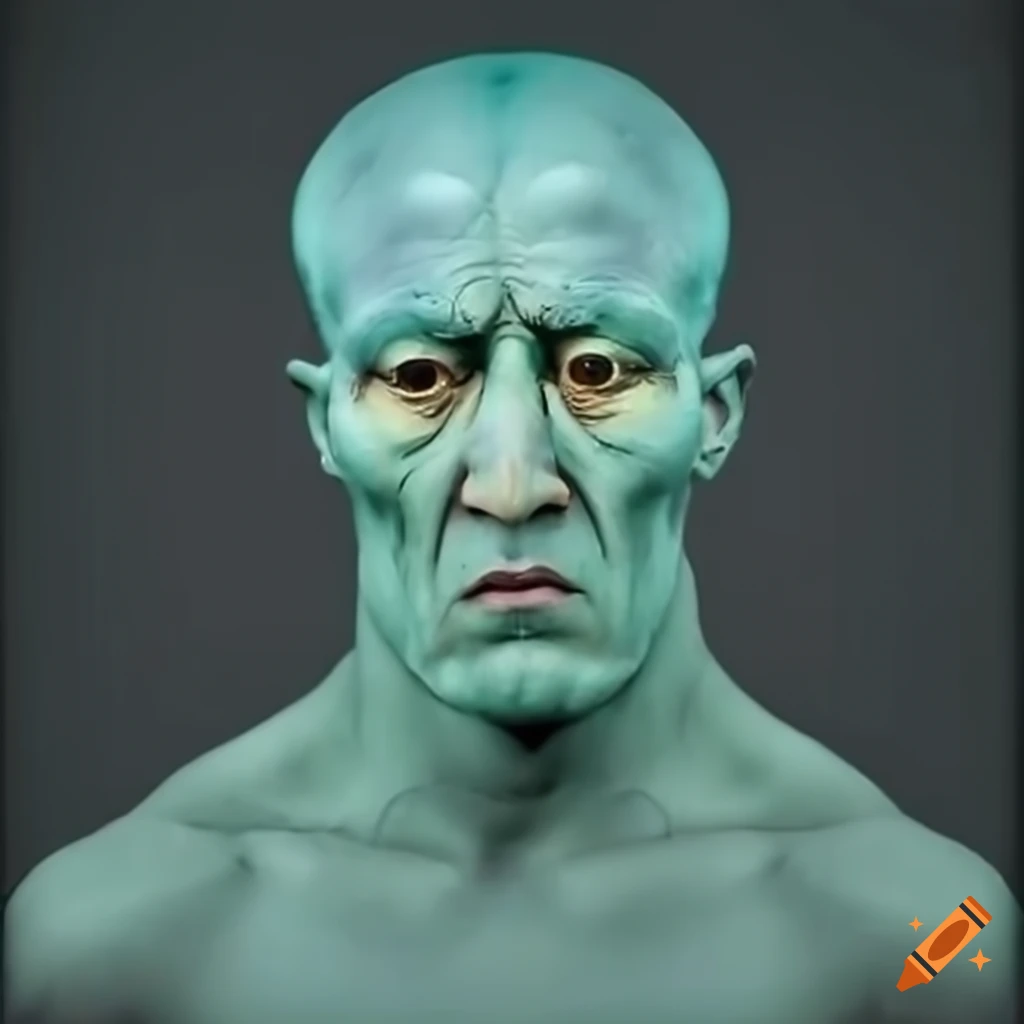 Handsome squidward ultra realistic