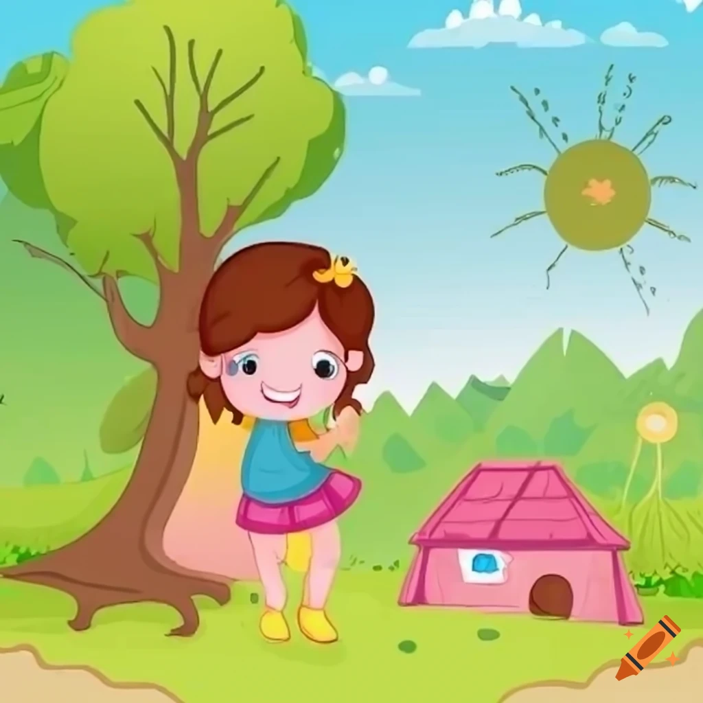 Child girl animation