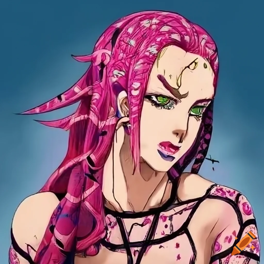 Diavolo's signature braided hairstyle from jojo's bizarre adventure on  Craiyon