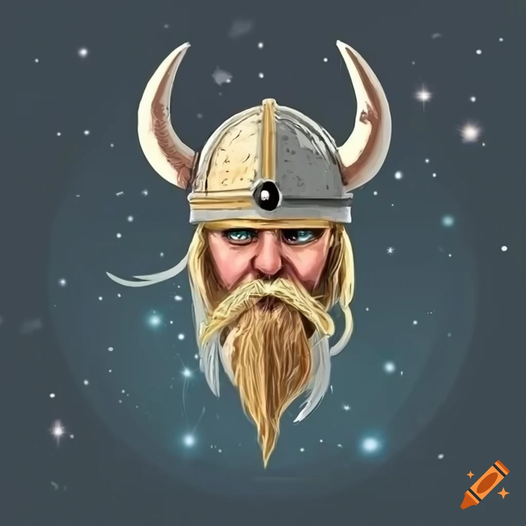 viking beard vector